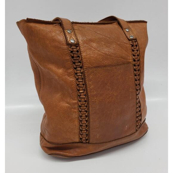 VILENCA HOLLAND EUC ANTHROPOLOGY EAST WEST NORTH SOUTH STITCH TOTE BAG - Picture 1 of 9